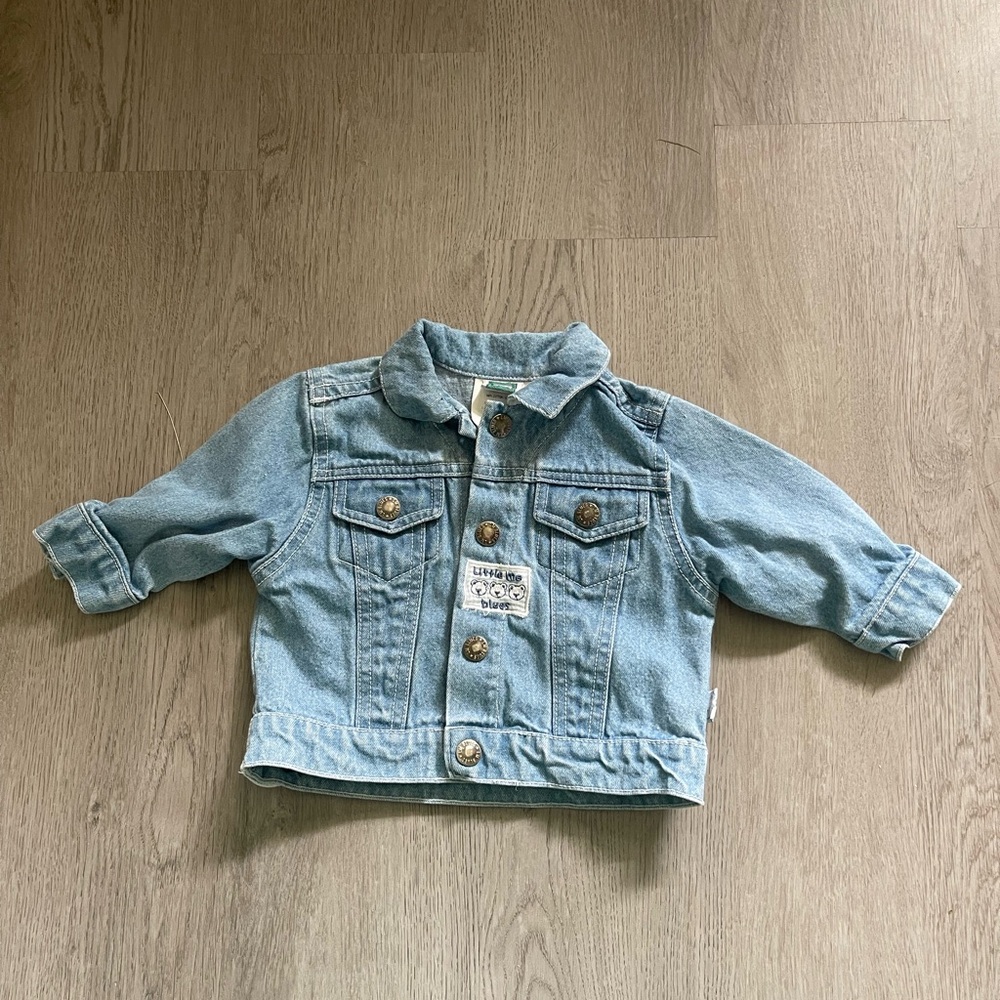 Baby Blue Jean Jacket with Classic Collar